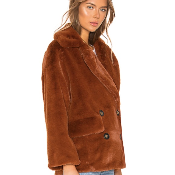 Free People Kate Faux Fur Coat - NEW! - Picture 2 of 5